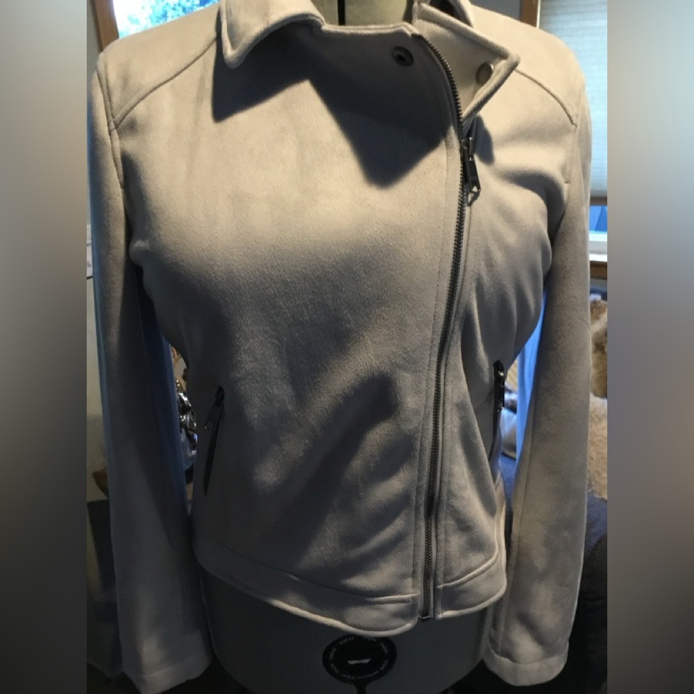 Banana Republic Vegan Suede Leather Moto/Bomber Jacket - Size M (8/10)